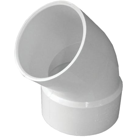 Ipex Canplas 3 In. SDR 35 45 Deg. PVC Sewer and Drain Street Elbow 1/8 Bend 414193BC